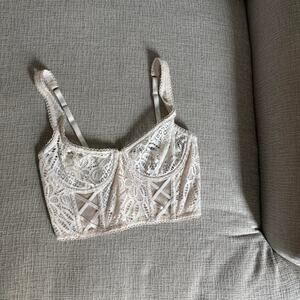 White lace corset top corset top